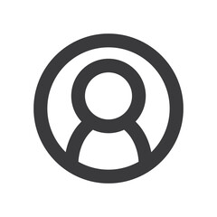 User icon. Human person symbol. Avatar log in vector sign