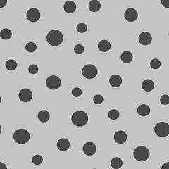Dots seamless pattern. Random small circles texture background. Monochrome. Polka dots.