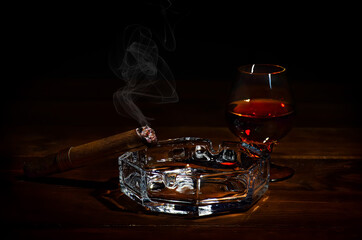 cognac and cigar