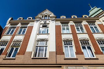 Fototapeta premium Facade of an old classic building in Stade, Germany