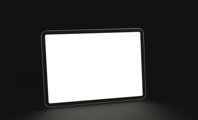 Tablet 3d computer with blank screen illustration