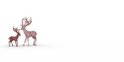 merry christmas card modern 3d minimal tree