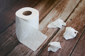 white soft toilet paper for care