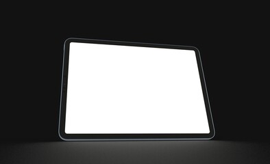 Tablet 3d computer with blank screen illustration