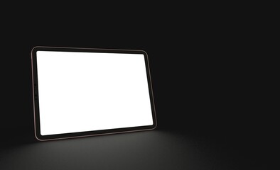 Tablet 3d computer with blank screen illustration