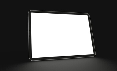 Tablet 3d computer with blank screen illustration
