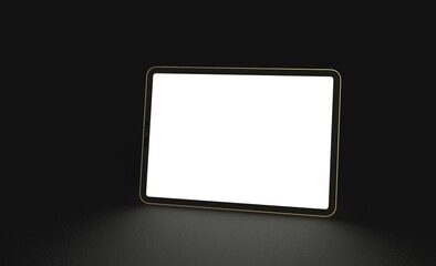 Tablet 3d computer with blank screen illustration