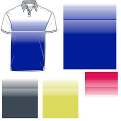 Set of trendy polo shirt men.Vector design collection.
