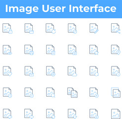 Image, picture, photo app user interface icon set