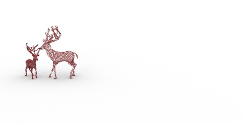 merry christmas card modern 3d minimal