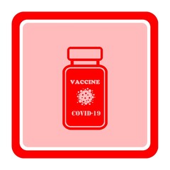 Vaccin contre la pandémie de Covid-19 dans un panneau