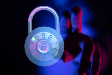 Information technology protected with firewall, secure access and encryption against cyber