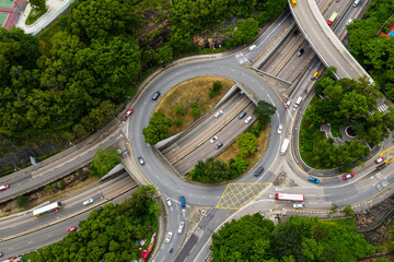 Top down view of the roundabout