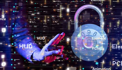 Cybersecurity and information or network protection. Future technology web