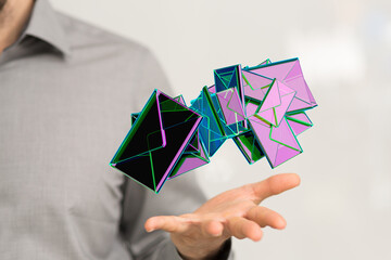 Network Communications with email symbol.