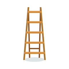 Step Folding Ladder isolated on a white background. 3d rendering  