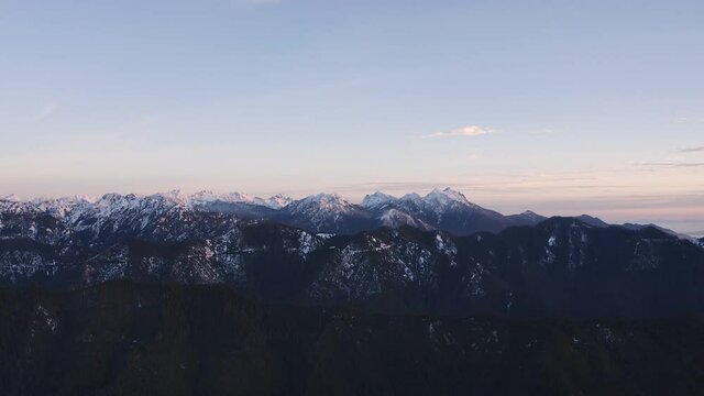 4k Pacific Northwest Mountain Sunrise Cinematic Aerial Drone