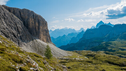 Three cime dolomites mountains
