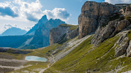 Three cime dolomites mountains
