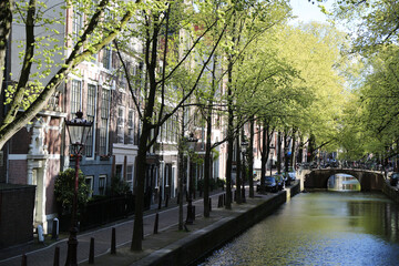 One of the traditional channels of the city of Amsterdam