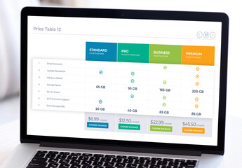 Product Features with Pricing Table Layout Options