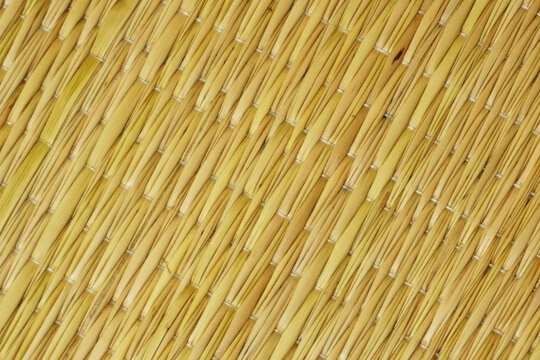 Frame filling seamless top view image of a kora grass mat.         