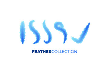 Feather collection set abstract logo design