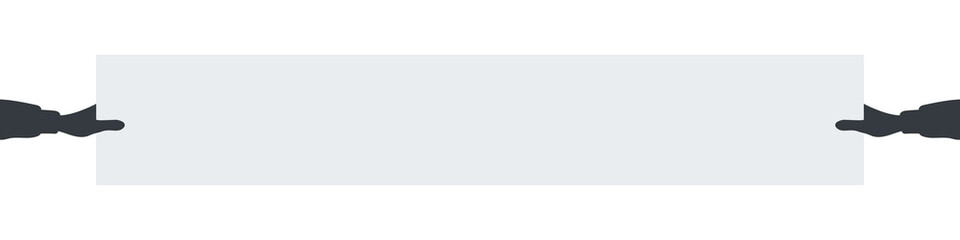 Banner concept. Banner of paper in hand. Empty space for text. Vector illustration