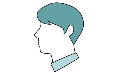 リアルな雰囲気の男性の横顔