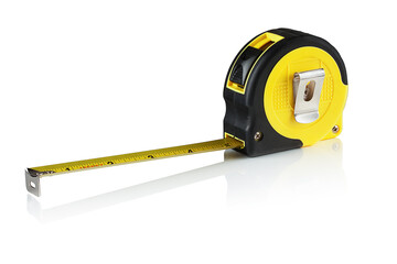 Measuring tape on a white  background