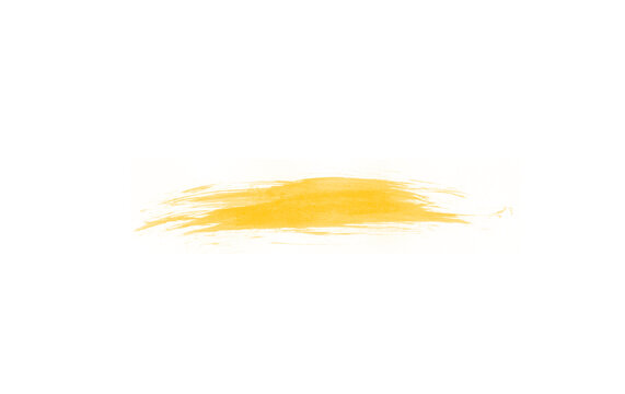 Beautiful Yellow Stroke Isolated Brush For Painting