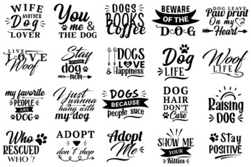 Dog Quotes Design Bundle, Dog Design Bundle