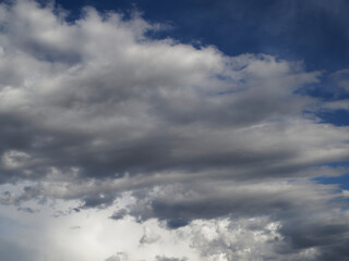 Sky with clouds after a thunderstorm