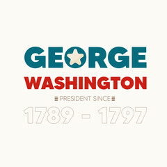 Fototapeta na wymiar Isolated George Washington presidents day american presidents USA icon- Vector