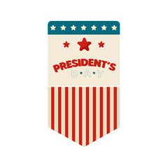 Isolated flag presidents day american presidents USA icon- Vector