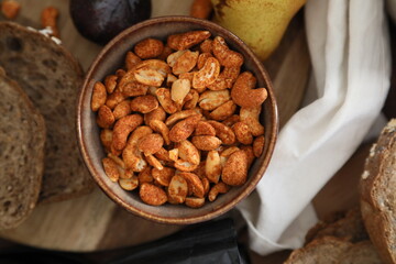 Sharing table with festive food