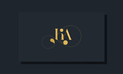 Minimal royal initial letters KA logo