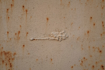 Texture of painted rusty metal with weld