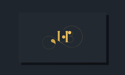 Minimal royal initial letters LB logo