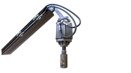 torque head for helical piers machine - isolated conceptual industrial 3D illustration