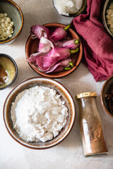 vegan cookie recipe with magnolia flowers