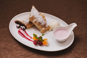 dessert in a restaurant