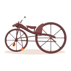 Fototapeta premium Isolated bicycle rare transportation lifestyle ride icon- Vector