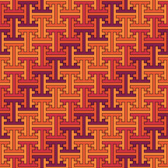 Seamless pattern. Chinese Sayagata backdrop. Repeated interlocking figures background. China ornament. Traditional tiles image. Ancient ethnic mosaic motif. Digital paper. Ethnical textile print