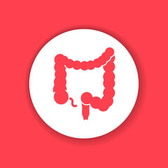 Indigestion glyph icon. Human organ concept. Sign for web page, mobile app, button, logo. Vector isolated element