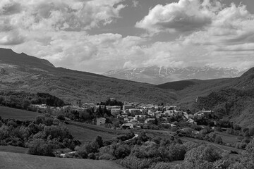 Borrello, Chieti, Abruzzo.  Panorama.  Borrello is an Italian town of 338 inhabitants in the...
