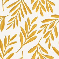 Vector floral seamless pattern. Hand drawn flowers illustration. Repeatable background.