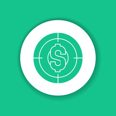 Financial goal black glyph icon. Investment planning. Pictogram for web page, mobile app, promo.