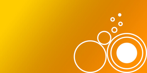abstract orange background in 2D with white circles