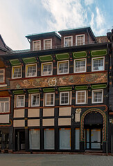 Obraz premium Fachwerkhaus in Einbeck in Niedersachsen, Deutschland 